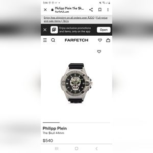 Philipp Plein "The $kull" mens watch